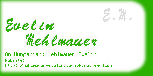 evelin mehlmauer business card